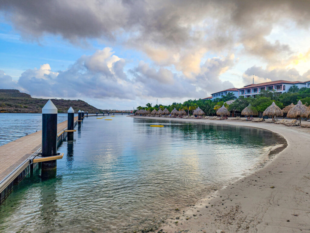 Sunrise on beach at Sandals Royal Curacao Resort