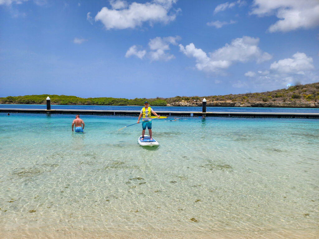 Ed SUPing at Sandals Royal Curacao Resort