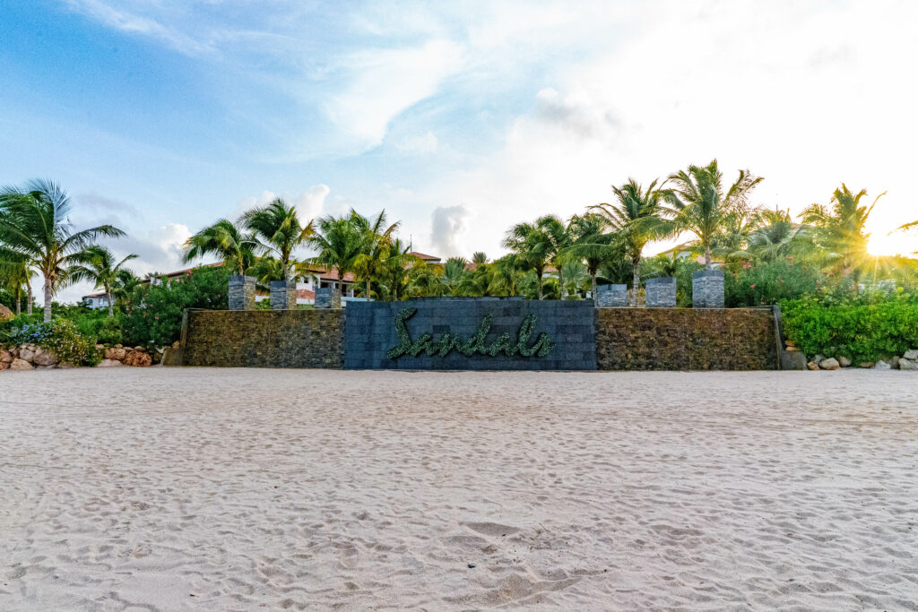 Sign at Sandals Royal Curacao Resort