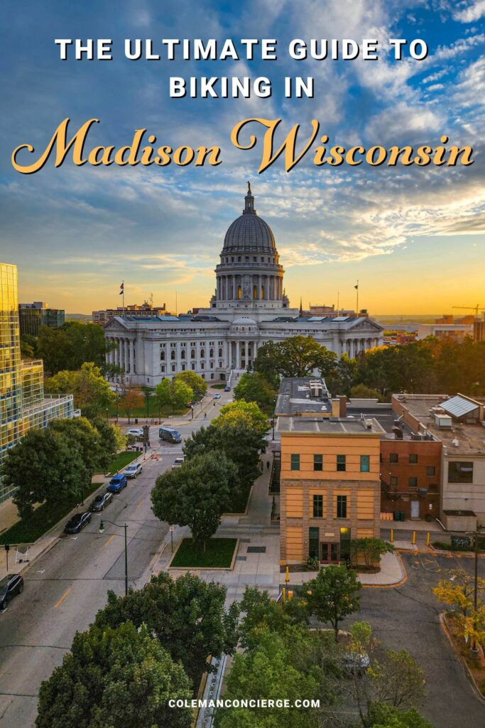 Wisconsin State Capital in Madison at sunset