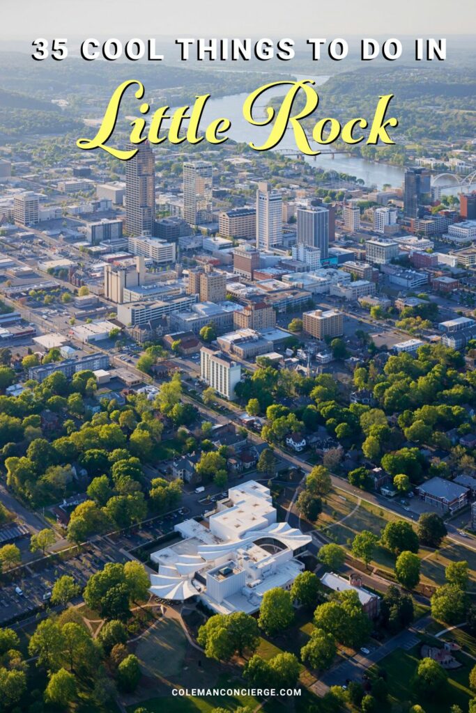 Aerial view of downtown Little Rock.