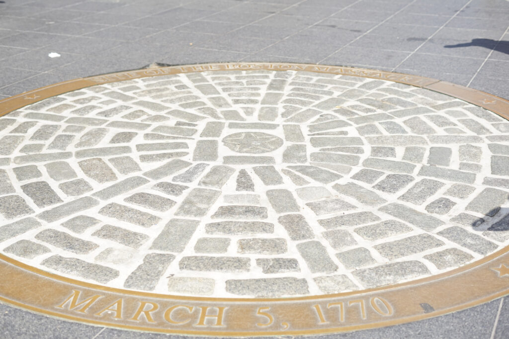 The famous Boston Massacre Monument in Boston, USA
